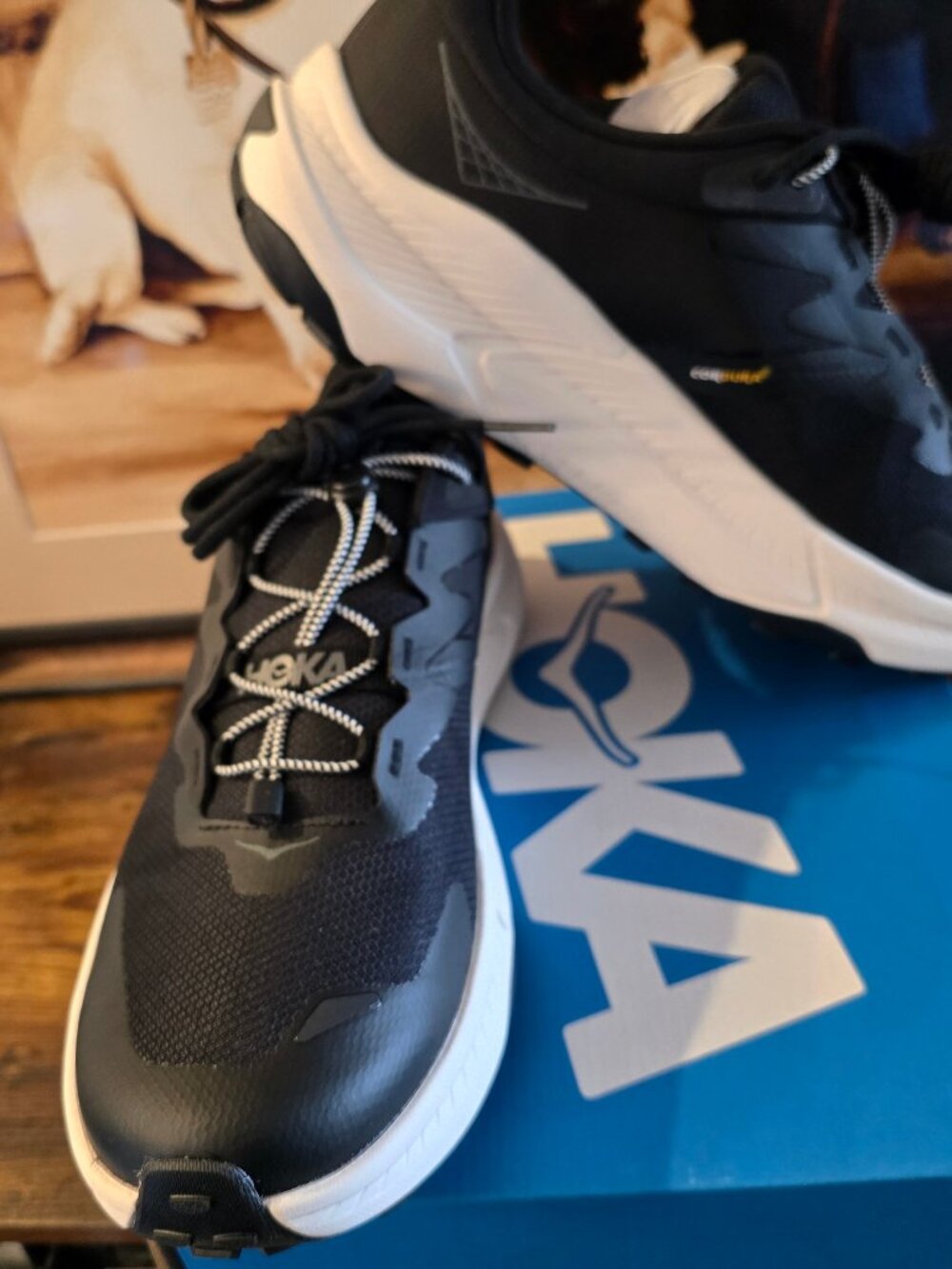 Hoka One One Transport Men's Hiking Trail Shoes US 13D Black 1123153/BKLB NEW